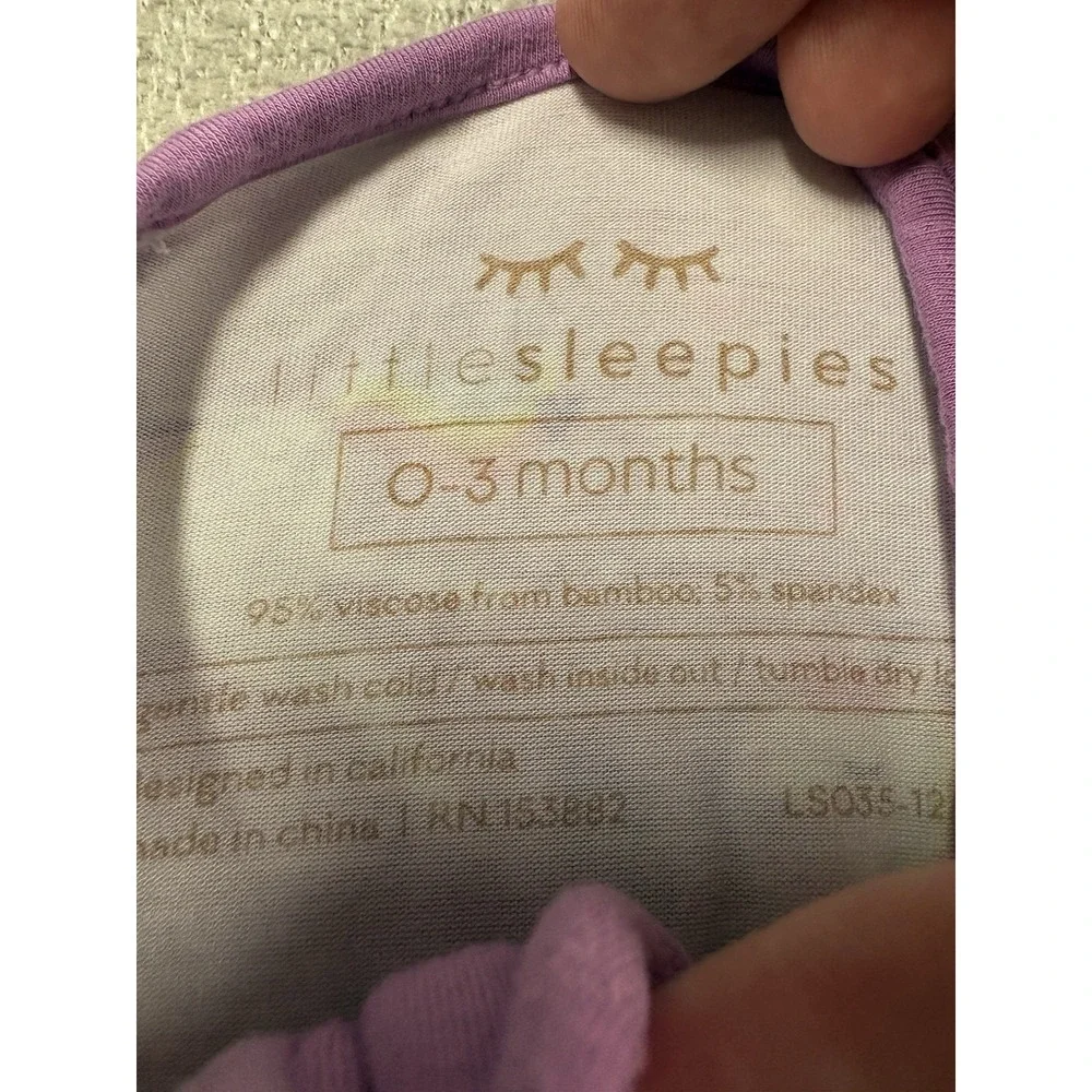 Little Sleepies Sienna's Unicorns Pink Zippy Bamboo Pajama Size 0-3 Months